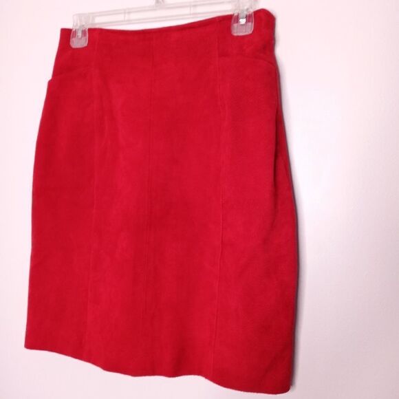 Wilson Leather Red Pencil skirt size 8 - Picture 3 of 11